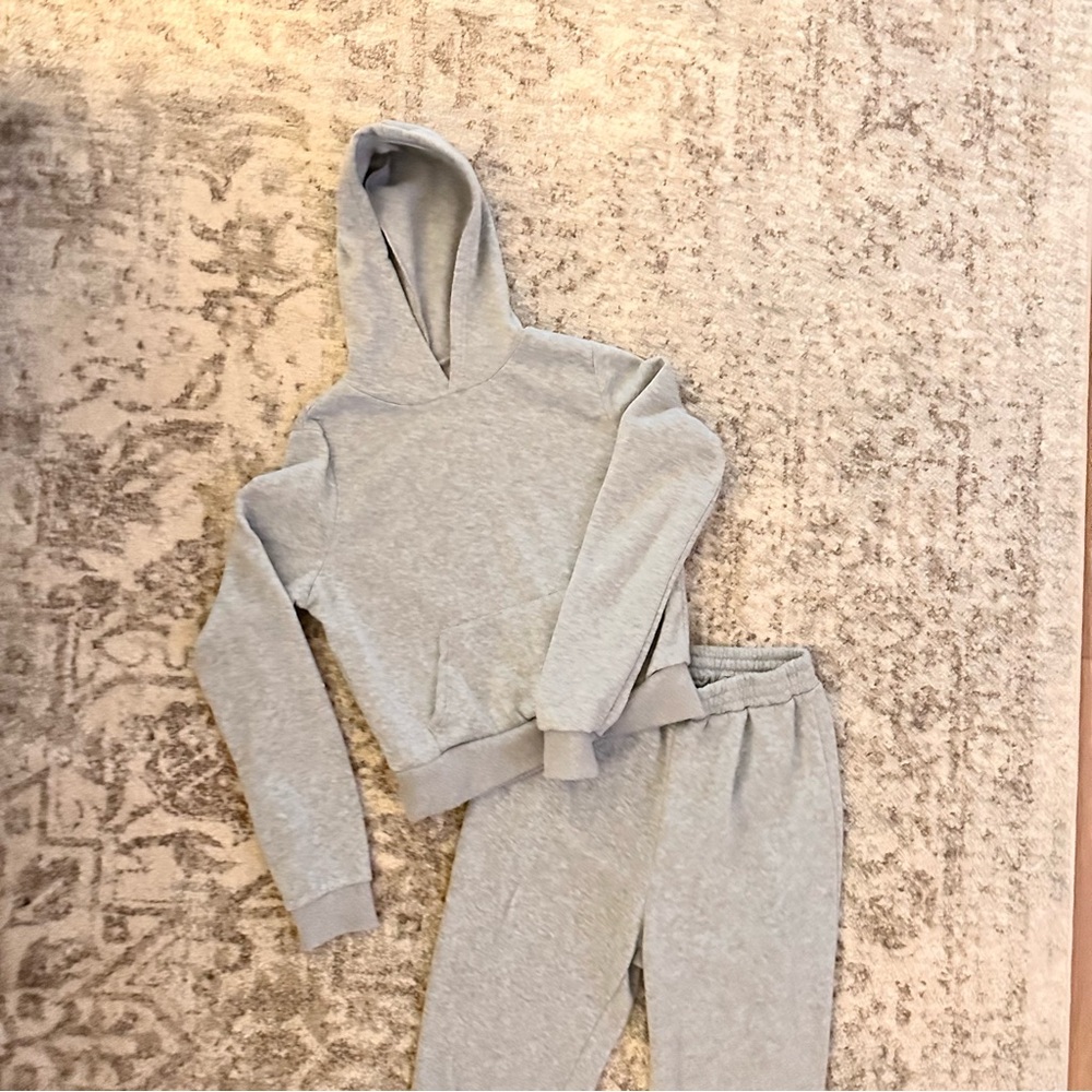 Gray Hoodie and Sweatpants Set